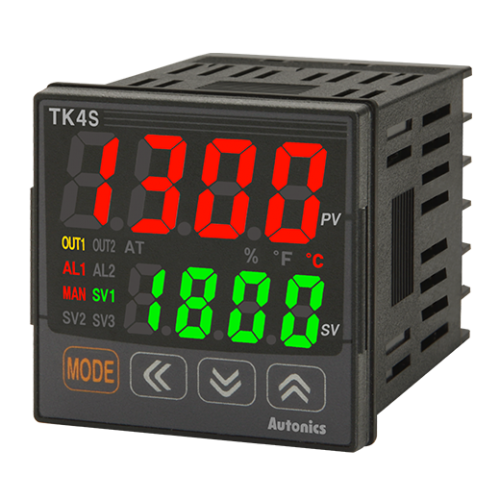 TK4S-R4RR  48X48mm PID Multi Giriş Isıtma ve Soğutma için Çift Röle Çıkışlı + 1 Alarm ve 4..20mA Sıcaklık İletimi Sıcaklık Kontrol